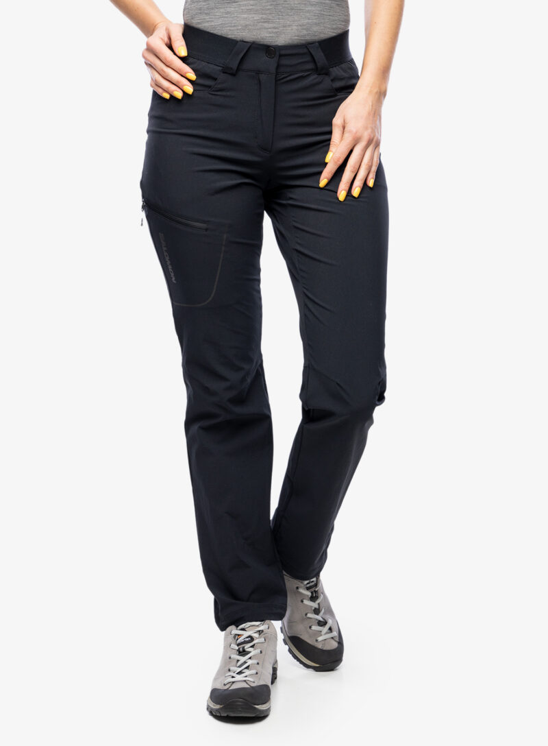 Pantaloni drumetie femei Salomon Wayfarer Pants - deep black/black