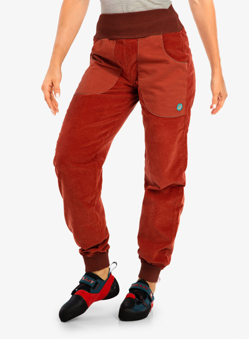 Pantaloni escalada femei E9 Iuppi - paprika