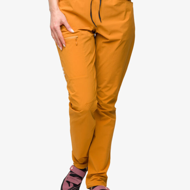 Pantaloni escalada femei Haglofs ROC Lite Slim Pant - desert yellow/golden brown