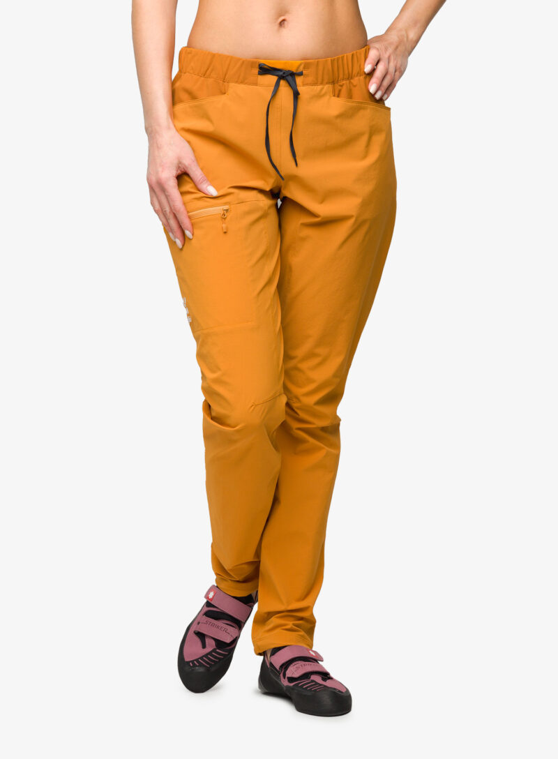 Pantaloni escalada femei Haglofs ROC Lite Slim Pant - desert yellow/golden brown