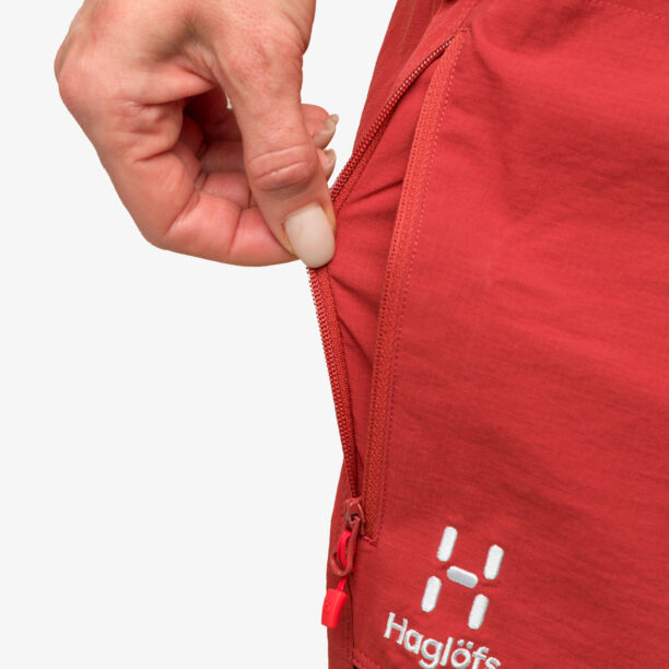 Original Pantaloni escalada femei Haglofs ROC Spitz Pant - corrosion/poppy red