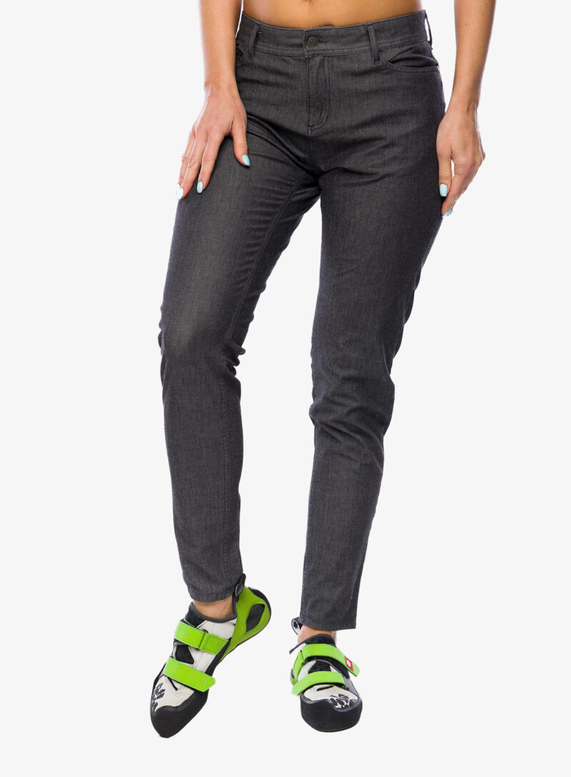 Pantaloni escalada femei SNAP Skinny Jean Pants - black denim