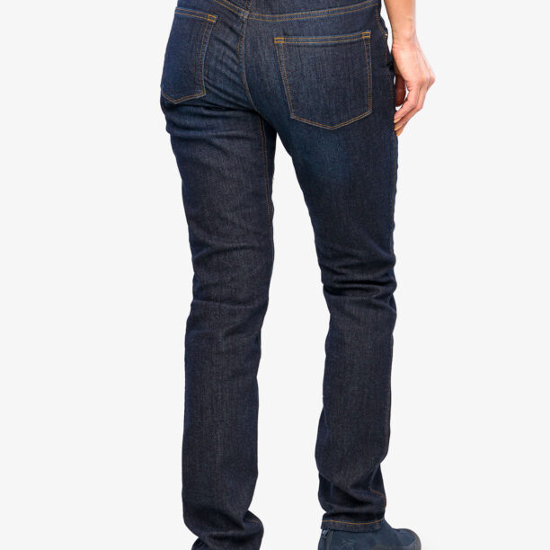 Pantaloni femei DUER Fireside Denim Slim Straight - dark stone preţ