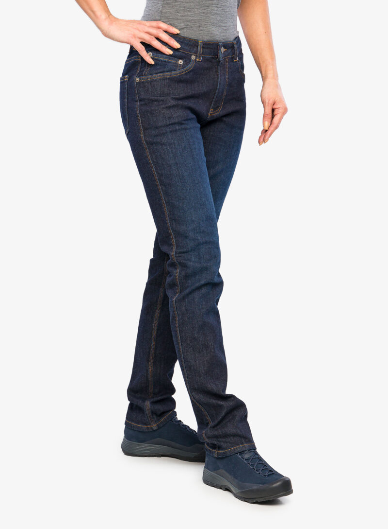 Pantaloni femei DUER Fireside Denim Slim Straight - dark stone