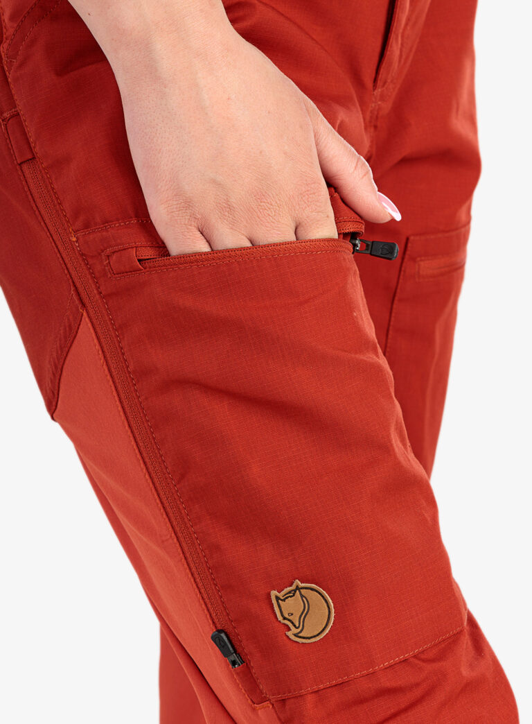 Pantaloni femei Fjallraven Abisko Lite Trekking Trs Reg - cabin red-rowan red - imagine 6