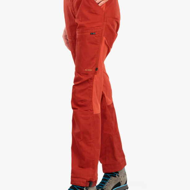 Pantaloni femei Fjallraven Abisko Lite Trekking Trs Reg - cabin red-rowan red