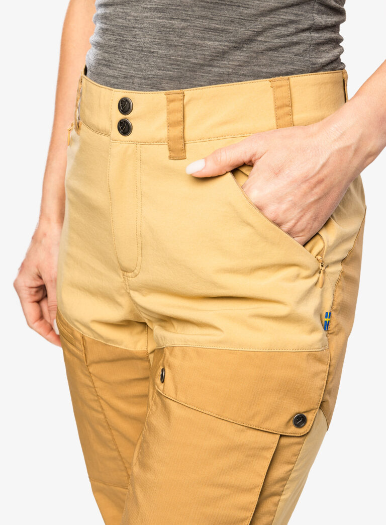 Pantaloni femei Fjallraven Abisko Midsummer Trousers Reg - dune beige/brown - imagine 6