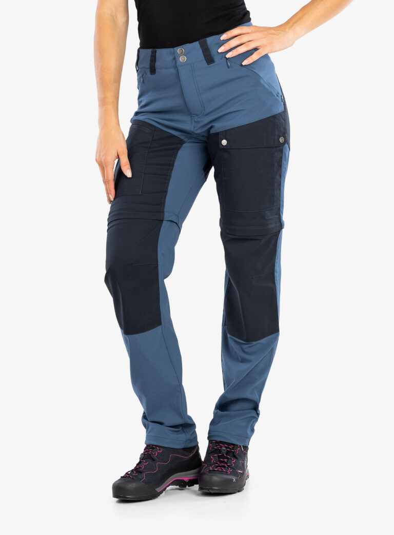 Pantaloni femei Fjallraven Abisko Midsummer Zip Off Trousers  - indigo blue/dark navy - imagine 6