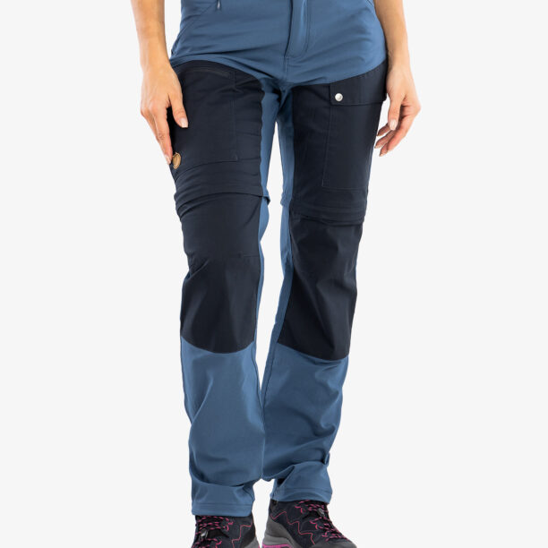 Pantaloni femei Fjallraven Abisko Midsummer Zip Off Trousers  - indigo blue/dark navy