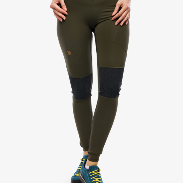 Cumpăra Pantaloni femei Fjallraven Abisko Trekking Tights HD - deep forest