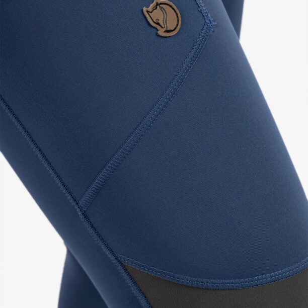 Original Pantaloni femei Fjallraven Abisko Trekking Tights Pro  - indigo blue/iron grey