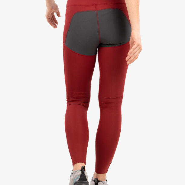 Pantaloni femei Fjallraven Abisko Trekking Tights Pro  - pomegranate red/iron grey preţ