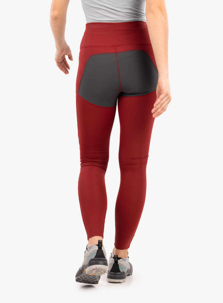 Pantaloni femei Fjallraven Abisko Trekking Tights Pro  - pomegranate red/iron grey preţ