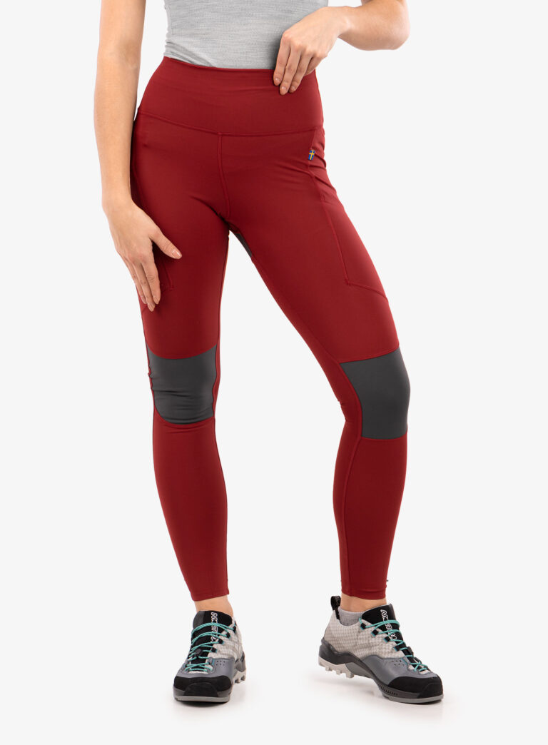 Cumpăra Pantaloni femei Fjallraven Abisko Trekking Tights Pro  - pomegranate red/iron grey