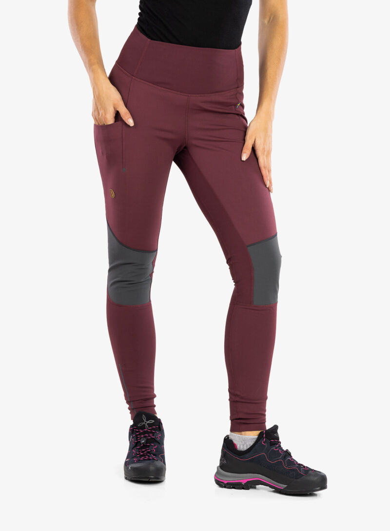 Cumpăra Pantaloni femei Fjallraven Abisko Värm Trekking Tights - port-iron grey