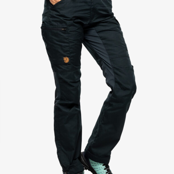 Pantaloni femei Fjallraven Kaipak Trousers Curved - dark navy