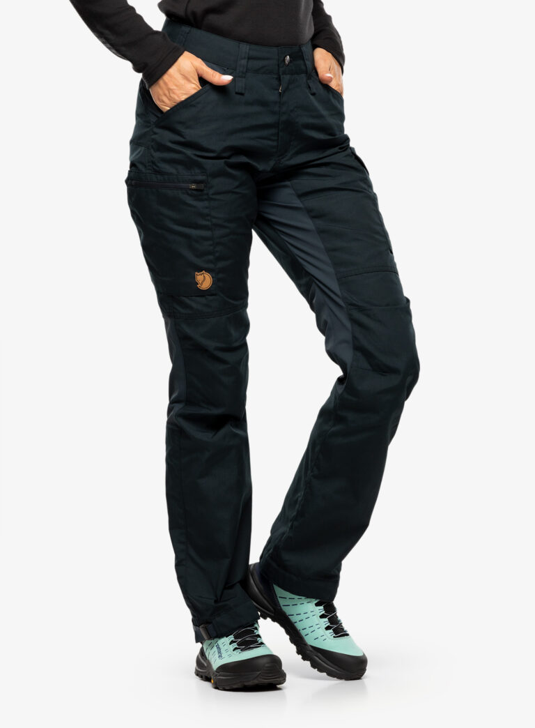 Pantaloni femei Fjallraven Kaipak Trousers Curved - dark navy