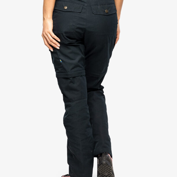 Pantaloni femei Fjallraven Karla Pro Zip-off Trousers - dark navy preţ