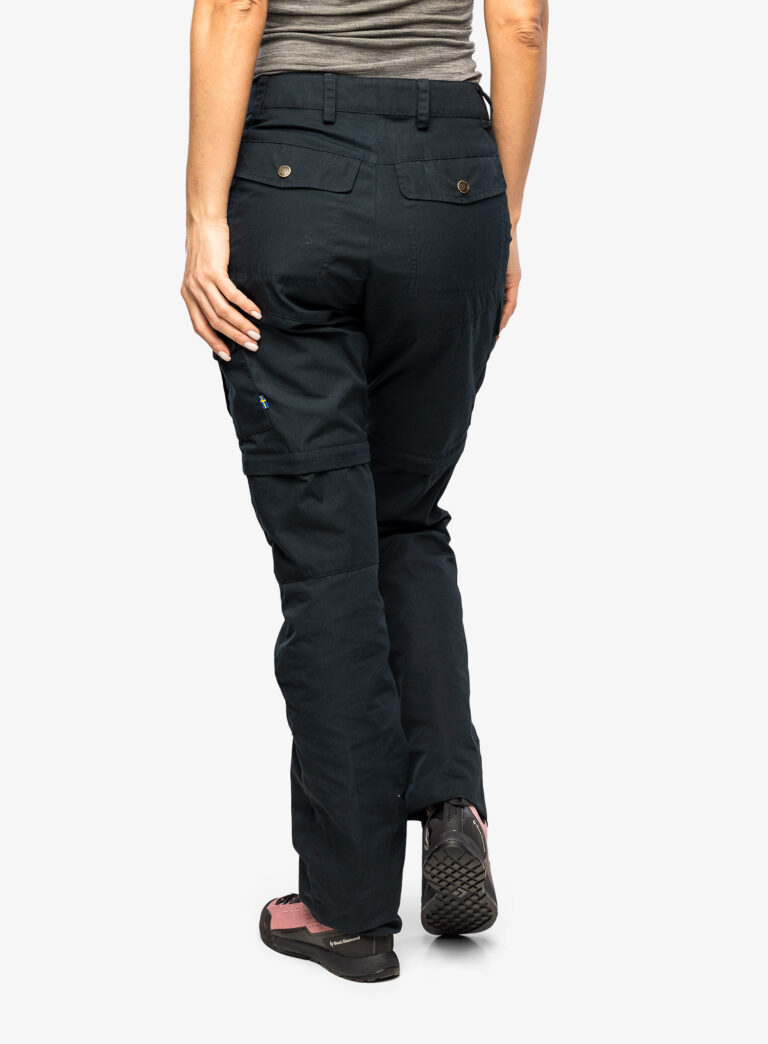 Pantaloni femei Fjallraven Karla Pro Zip-off Trousers - dark navy preţ