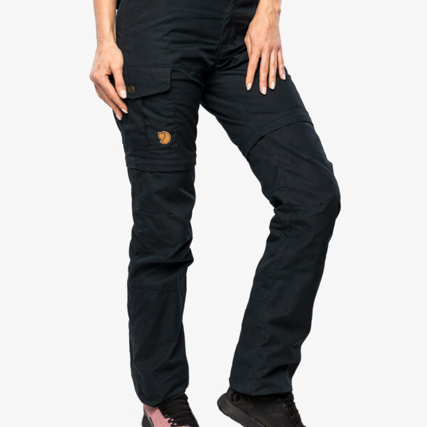 Original Pantaloni femei Fjallraven Karla Pro Zip-off Trousers - dark navy