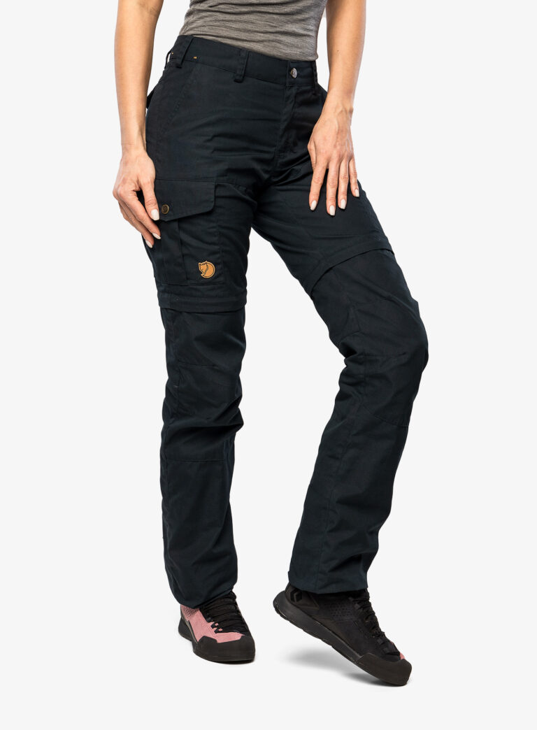 Original Pantaloni femei Fjallraven Karla Pro Zip-off Trousers - dark navy