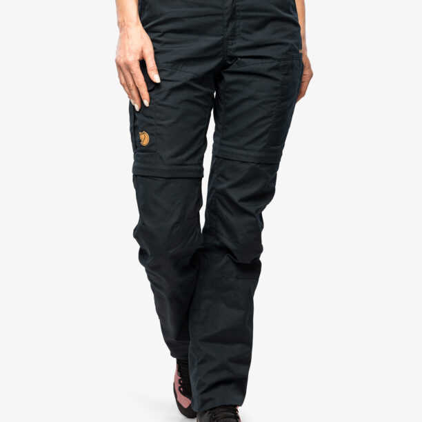 Pantaloni femei Fjallraven Karla Pro Zip-off Trousers - dark navy