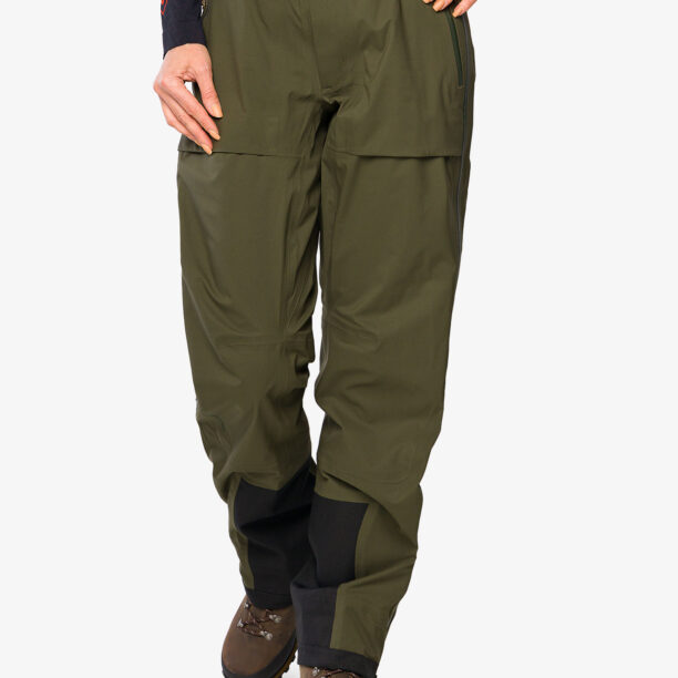 Pantaloni femei Fjallraven Keb Eco-Shell Trousers - deep forest