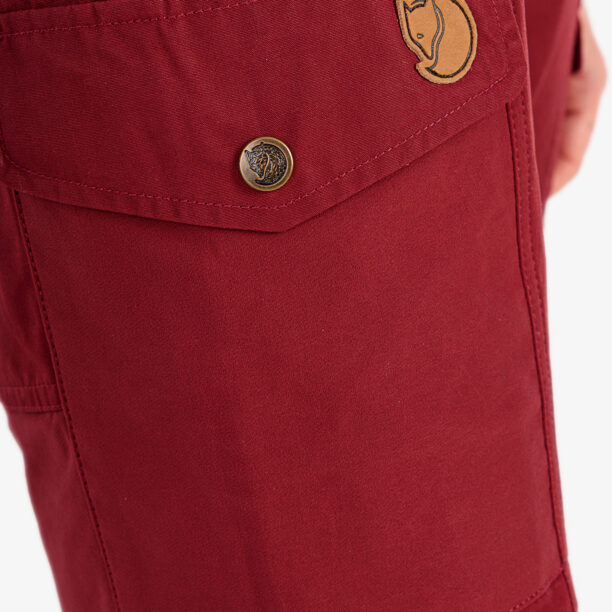 Original Pantaloni femei Fjallraven Nikka Trousers Curved  - bordeaux red