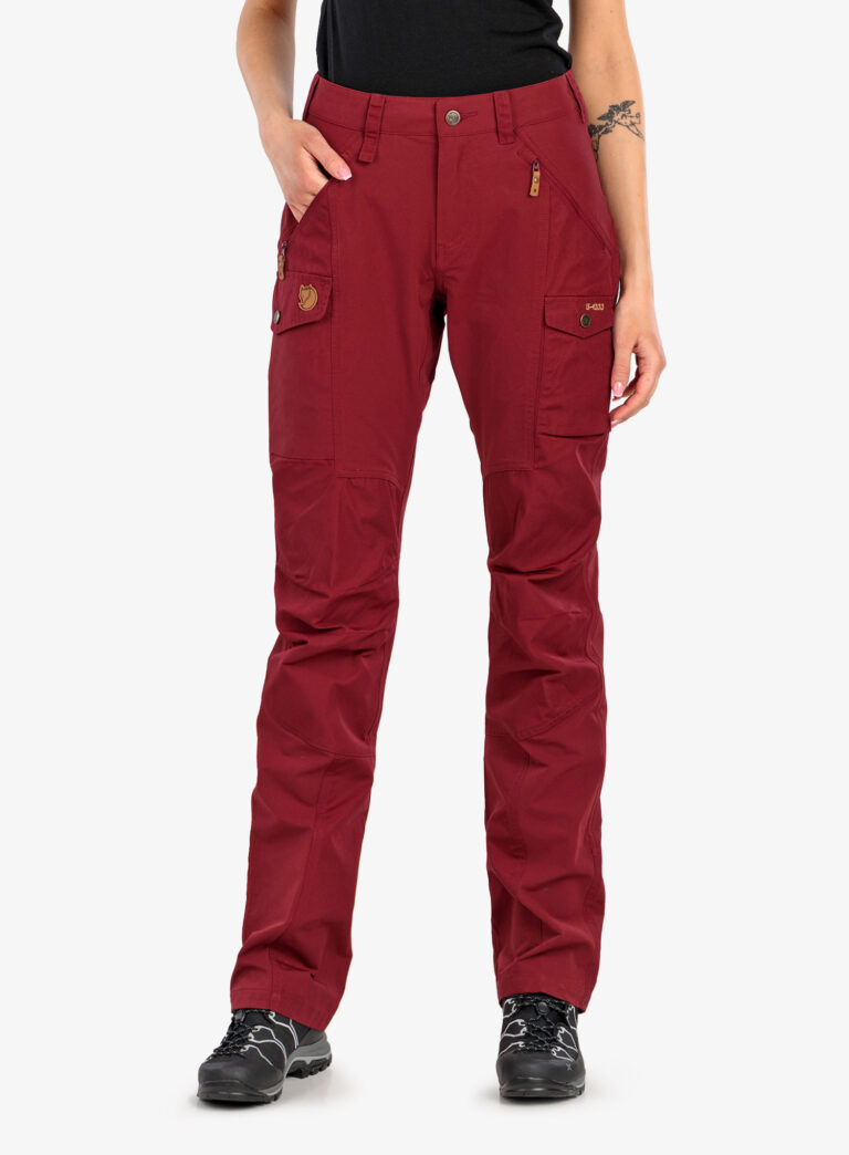 Pantaloni femei Fjallraven Nikka Trousers Curved  - bordeaux red