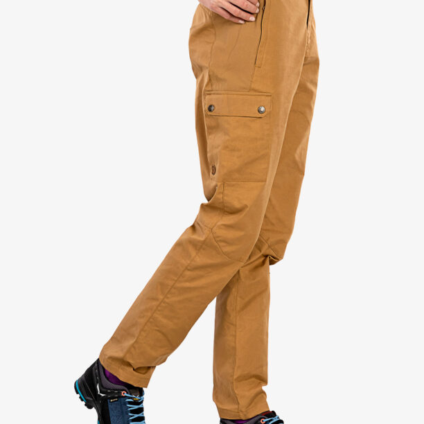 Original Pantaloni femei Fjallraven Stina Trousers - buckwheat brown