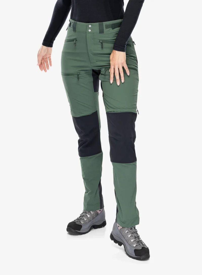 Pantaloni femei Haglofs Rugged Slim Pant - fjell green/true black