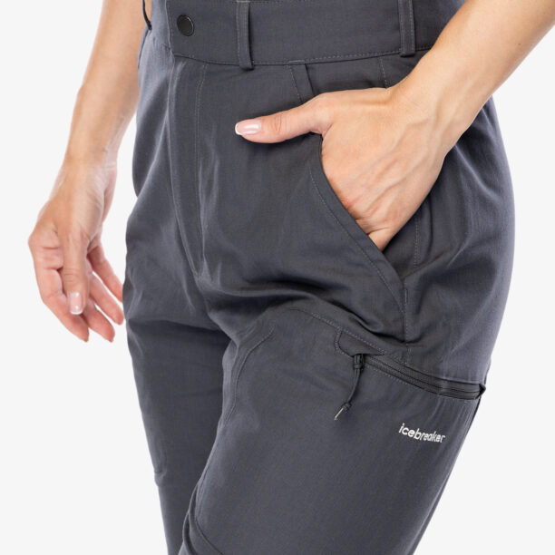 Original Pantaloni femei Icebreaker Hike Pants - monsoon