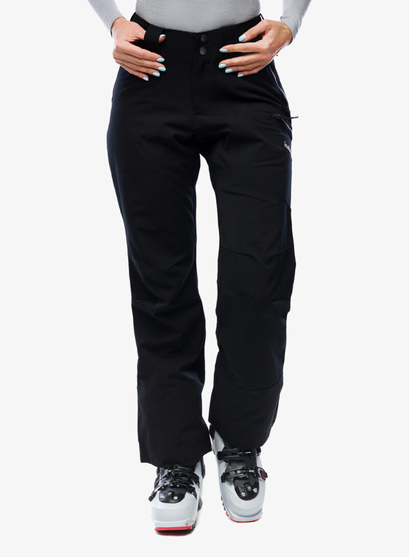 Pantaloni schi de tura femei Icebreaker Merino Shell+ Peak Pants - black