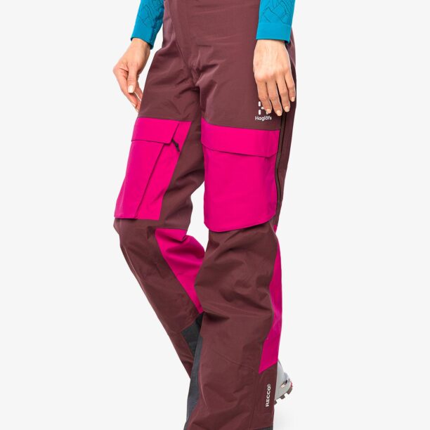 Cumpăra Pantaloni schi femei Haglofs Elation GTX Pant - burgundy brown/deep pink