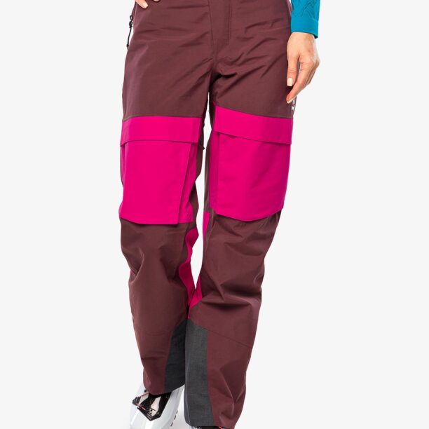 Pantaloni schi femei Haglofs Elation GTX Pant - burgundy brown/deep pink