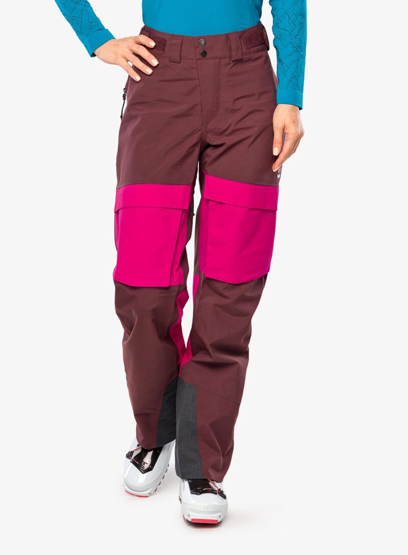 Pantaloni schi femei Haglofs Elation GTX Pant - burgundy brown/deep pink