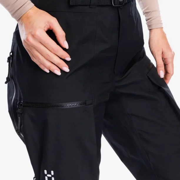 Original Pantaloni schi femei Haglofs Vassi GTX Pant - true black