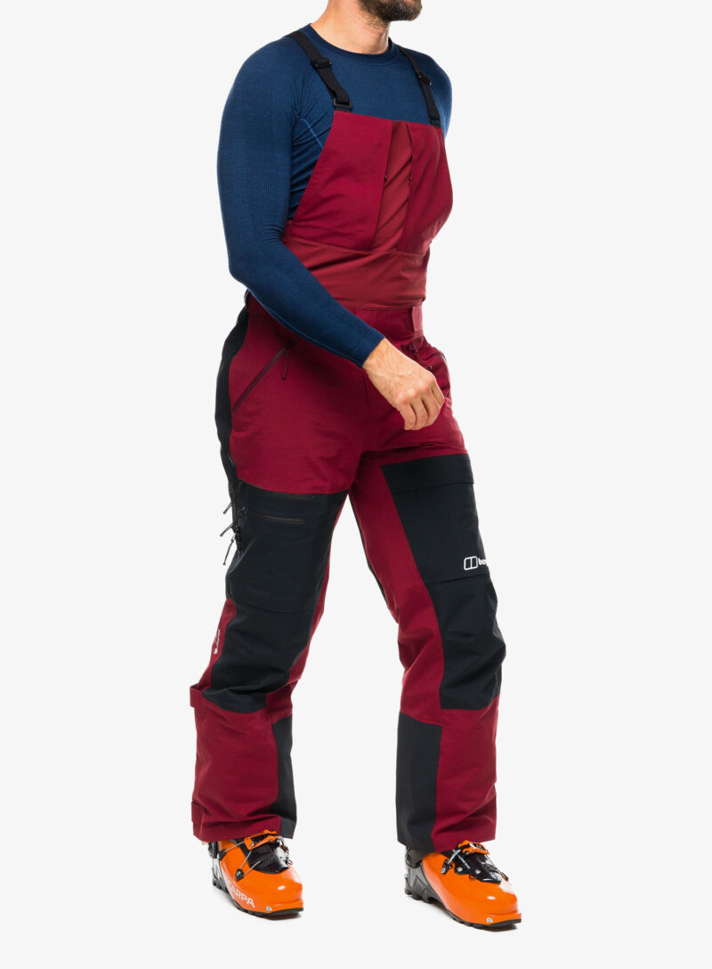 Cumpăra Pantaloni schi tura Berghaus MTN Arete Descnd GTX Bib Pant - syrah/jet black