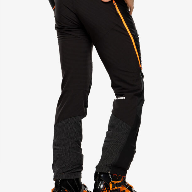 Preţ Pantaloni schi tura Mammut Aenergy IN Hybrid Pants - black/vibrant orange