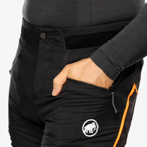 Original Pantaloni schi tura Mammut Aenergy IN Hybrid Pants - black/vibrant orange