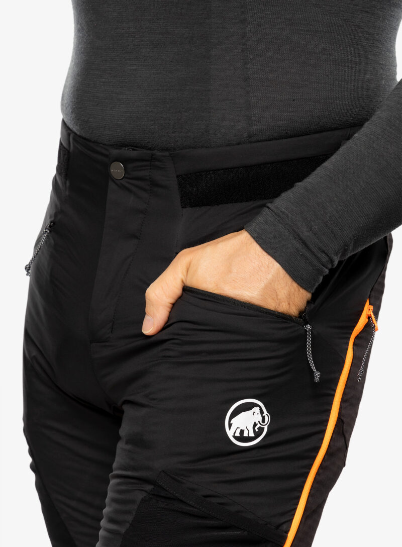 Original Pantaloni schi tura Mammut Aenergy IN Hybrid Pants - black/vibrant orange