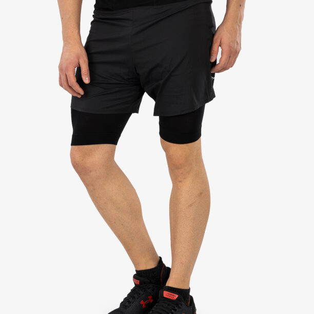 Pantaloni scurti Compressport Trail 2-in-1 Short - black