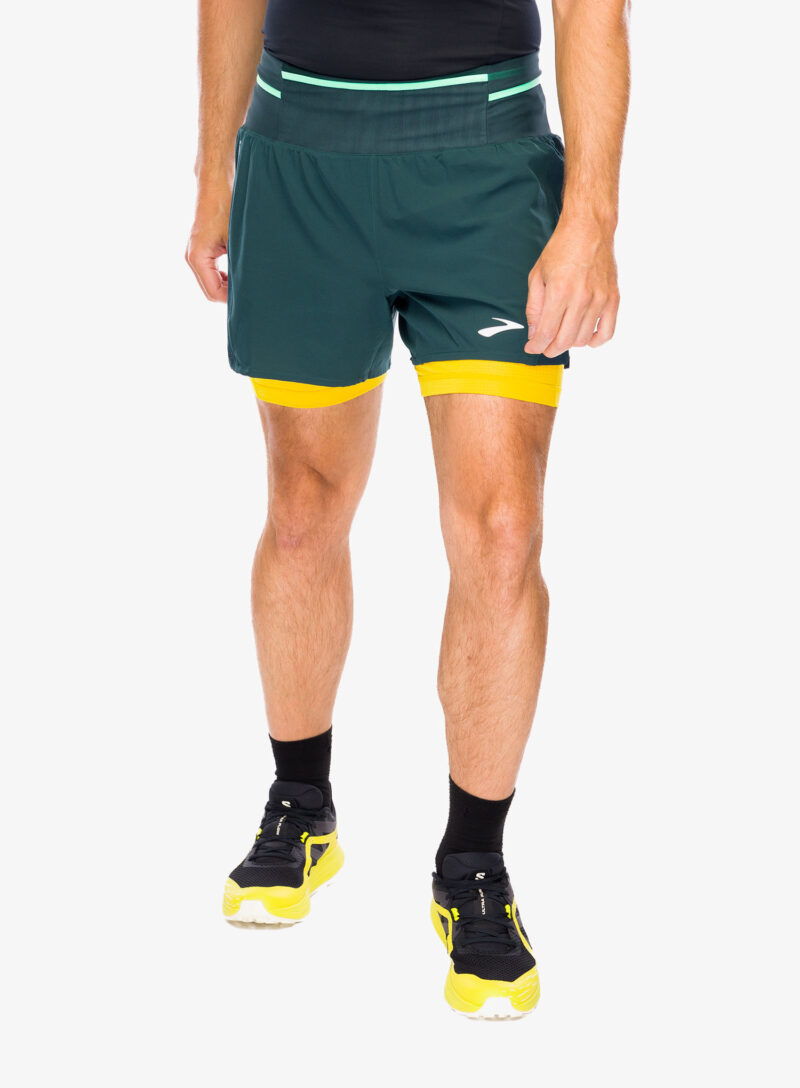 Pantaloni scurti alergare Brooks High Point 3in 2-in-1 Short 2.0 - carbon/lemon chrome