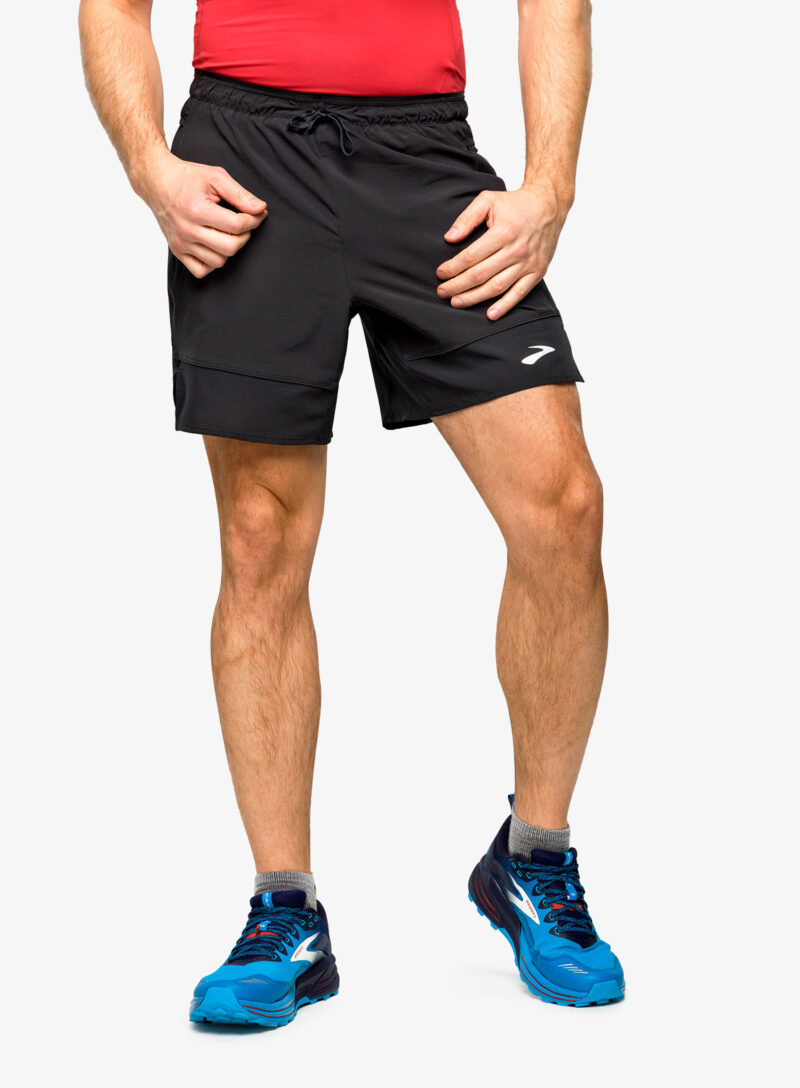 Pantaloni scurti alergare Brooks High Point 7 2-in-1 Short - black