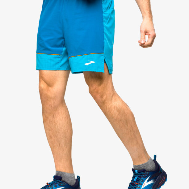 Cumpăra Pantaloni scurti alergare Brooks High Point 7 2-in-1 Short - hyper blue/mist/pacific