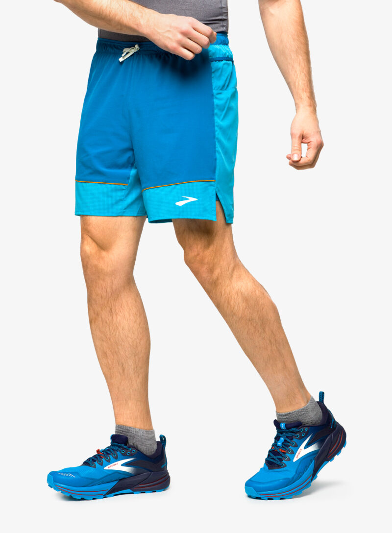 Cumpăra Pantaloni scurti alergare Brooks High Point 7 2-in-1 Short - hyper blue/mist/pacific