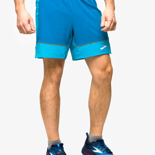 Pantaloni scurti alergare Brooks High Point 7 2-in-1 Short - hyper blue/mist/pacific