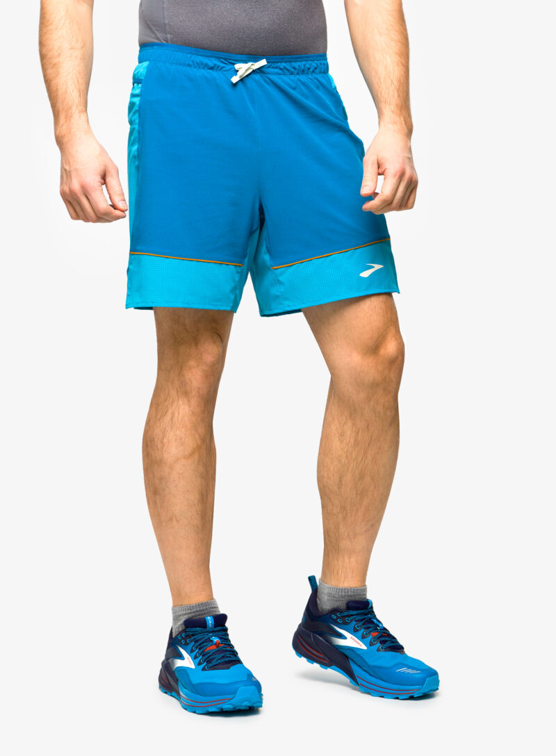 Pantaloni scurti alergare Brooks High Point 7 2-in-1 Short - hyper blue/mist/pacific