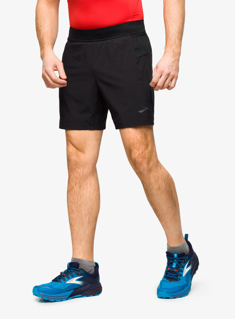 Cumpăra Pantaloni scurti alergare Brooks Sherpa 7 2-in-1 Short - black