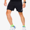 Pantaloni scurti alergare Compressport Trail Racing 2-in-1 Short - black